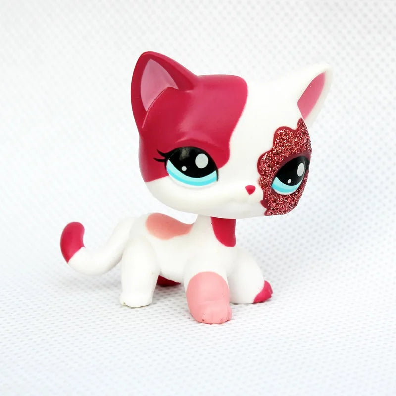 LPS CAT raro Littlest pet shop juguetes soportes pelo corto gatito perro perro salchicha Collie Spaniel Gran Danés Original Bobble head juguetes