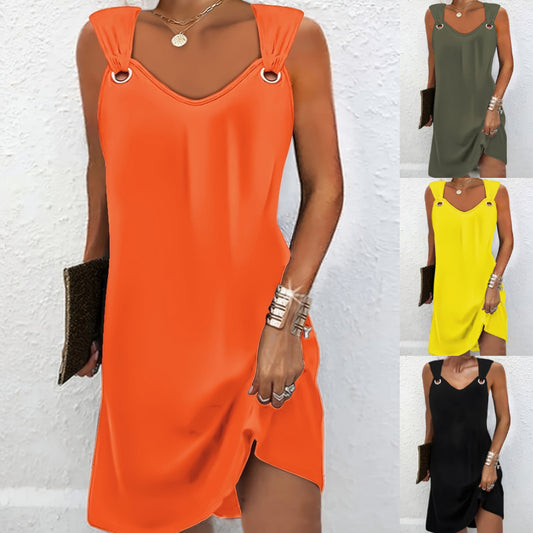 Women's V-neck Hollow Sling Dress