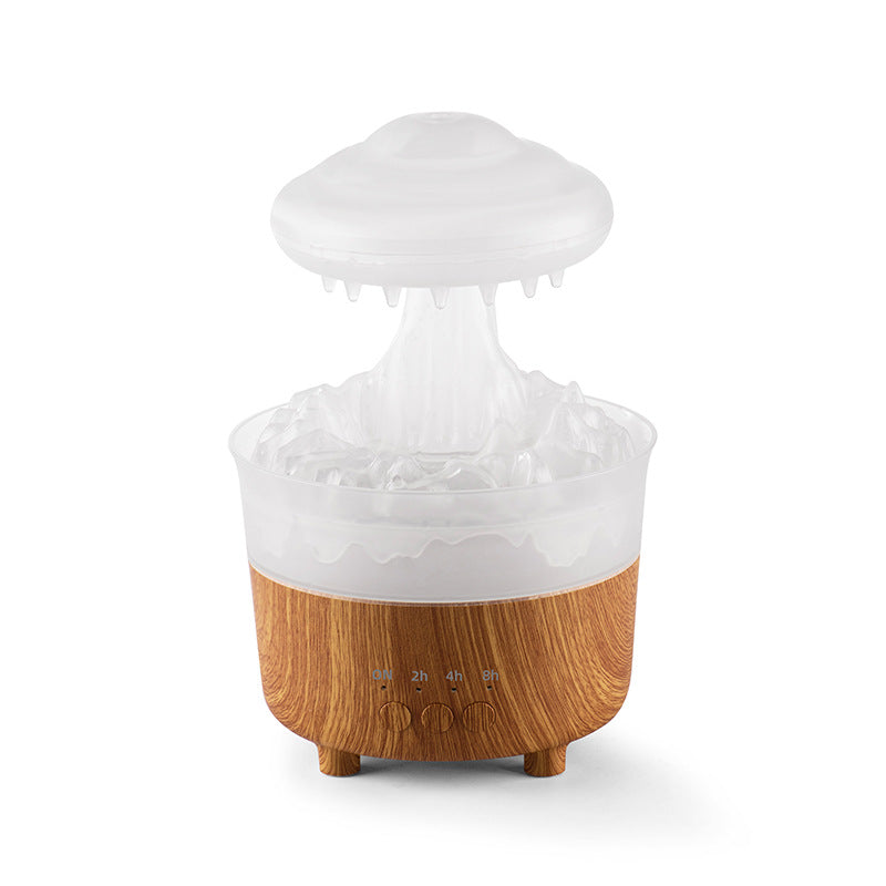 Humidificador de luz nocturna con nube de lluvia, con sonido de gota de agua de lluvia y luz Led de 7 colores, difusor de aceites esenciales para aromaterapia, 2023