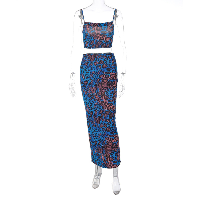 Women's Fashion Printing Bandeau Sling Suit