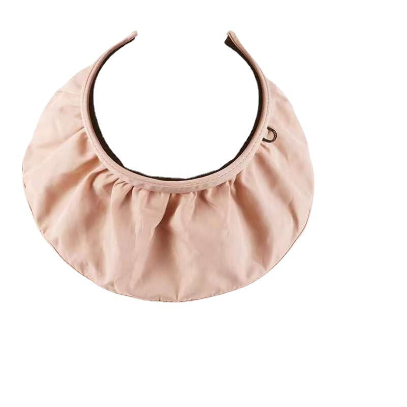 Bonnet en forme de coque en vinyle pour femme, pare-soleil pliable, capuchon supérieur vide à large bord