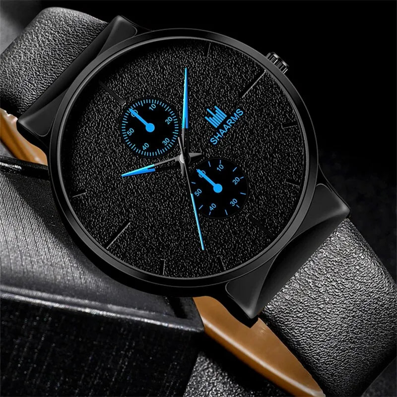 2pcs Set Fashion Mens Sports Watches Man Business Quartz Wristwatch Luxury Men Casual Clock Watch Relogio Masculino