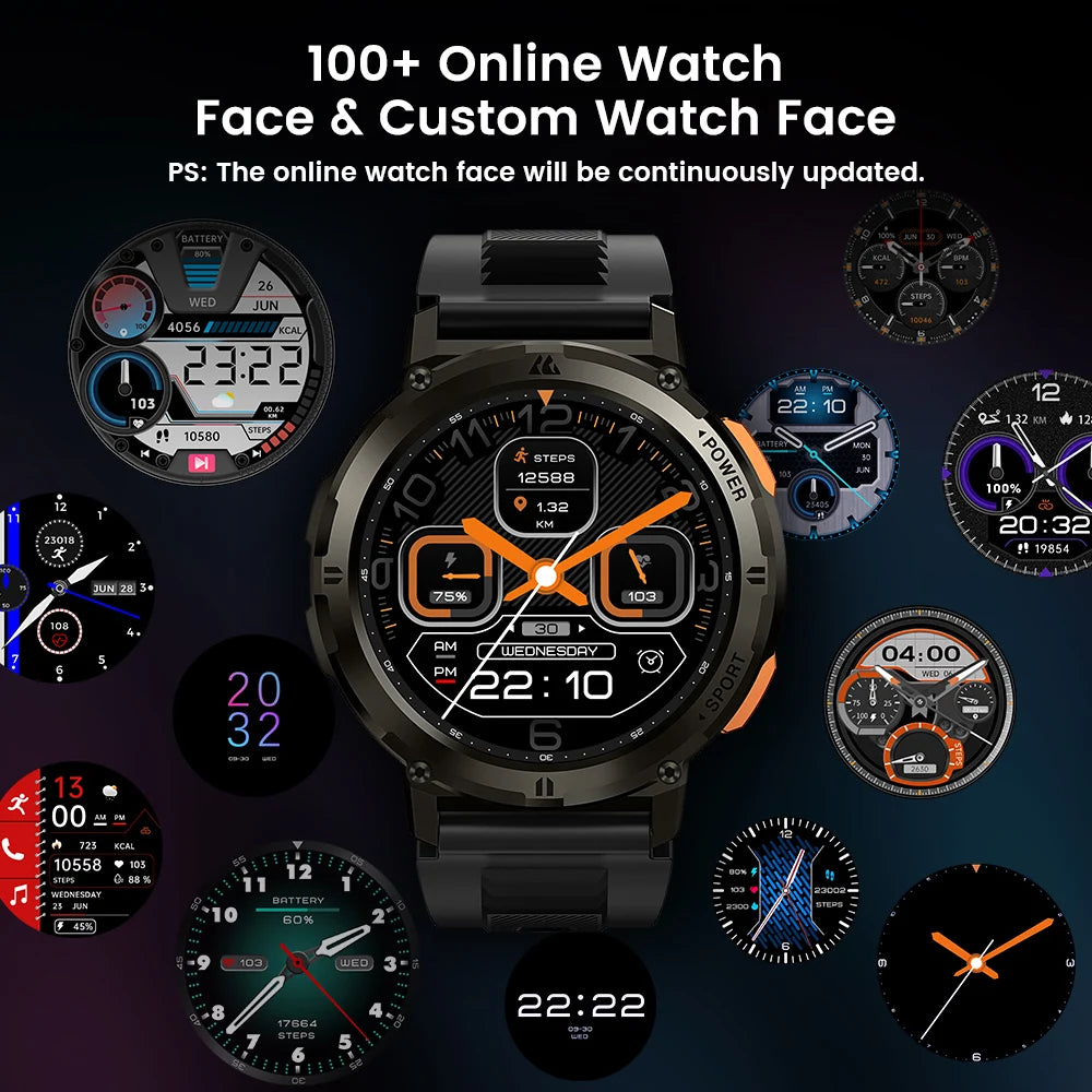 Original KOSPET TANK T2 Ultra militaire montre intelligente hommes Smartwatch femmes Fitness montres électroniques AMOLED AI voix AOD Bluetooth