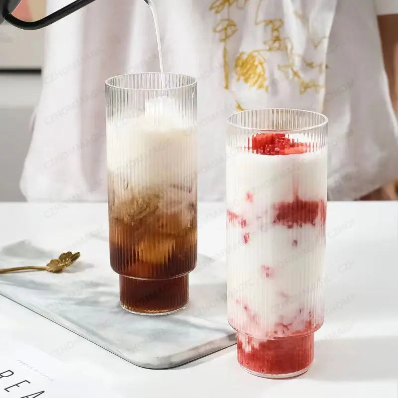 Tasse à café américaine en verre résistant à la chaleur, tasse à thé transparente, tasse d'eau pour boire du lait, du thé, du jus, 6/4/2/1 pièces