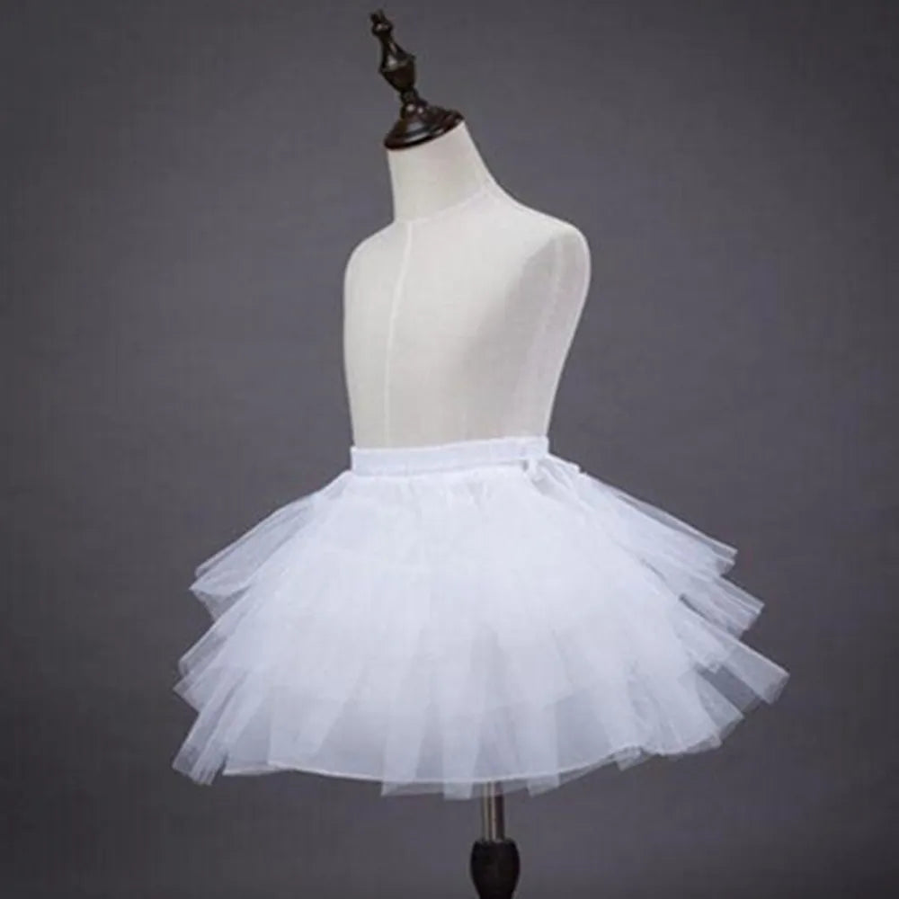 Jupon à fleurs pour filles, sous-jupe de fête Cosplay, robe courte, Jupon Enfant Fille, jupe Tutu de Ballet Lolita, Enaguas Sottogonna Mini