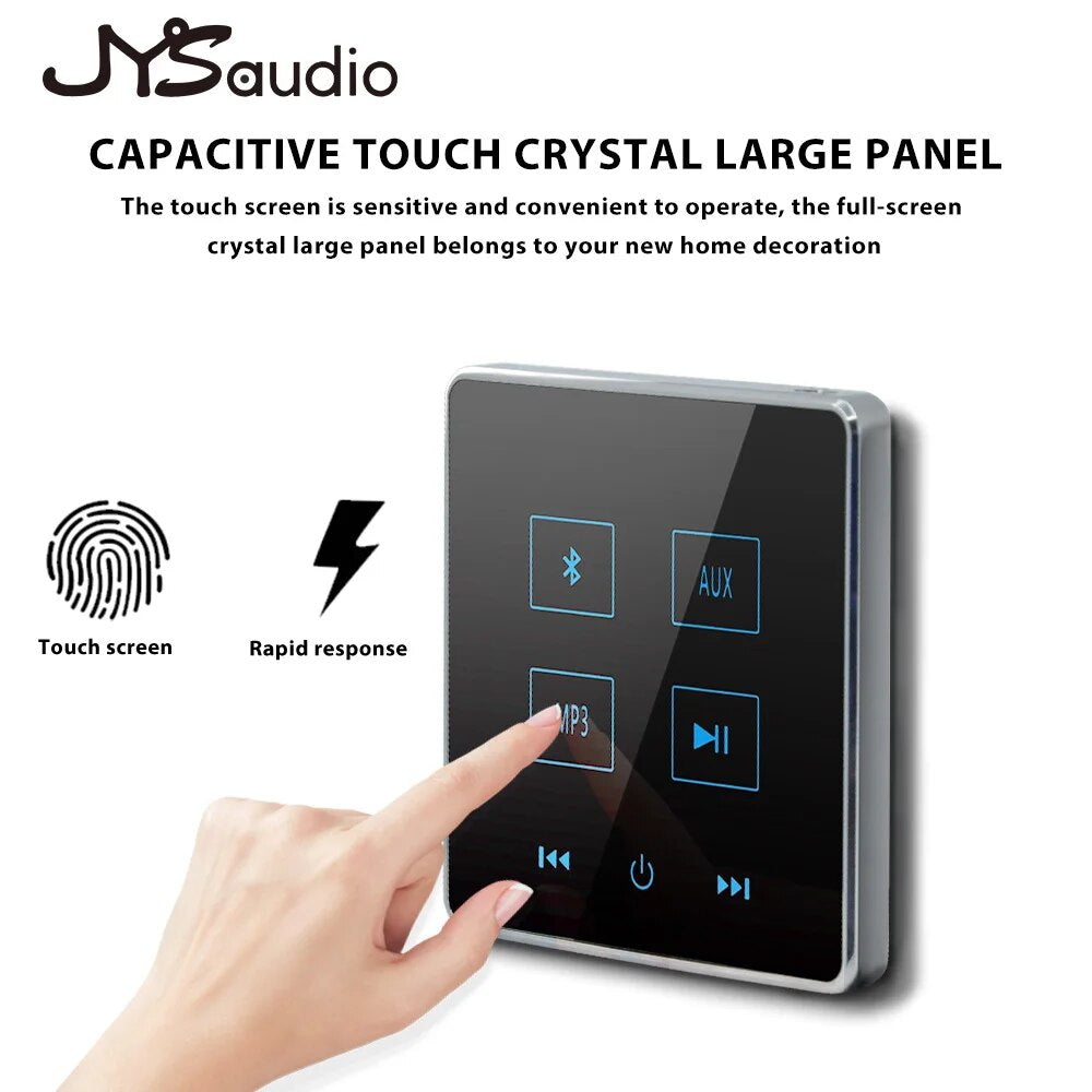 Amplificateur mural Audio à 2 canaux 20W classe D, écran tactile, système de cinéma maison intelligent, compatible Bluetooth, Radio Aux