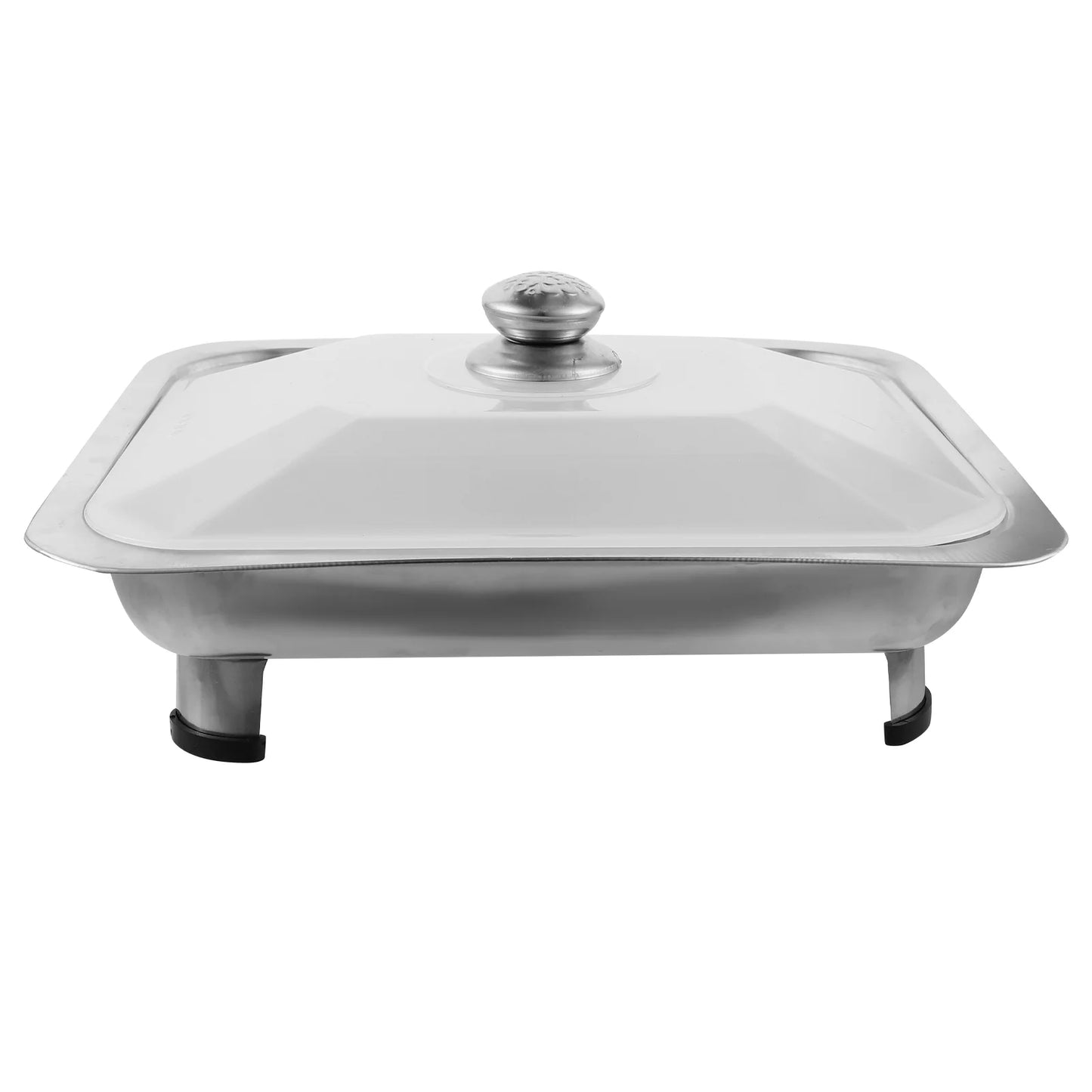 Plato de frotamiento conjunto para bufé, cubierta de chafers rectangulares de acero inoxidable, tapa, servidor de Buffet, calentador de alimentos, sartén para Catering, vapor caliente