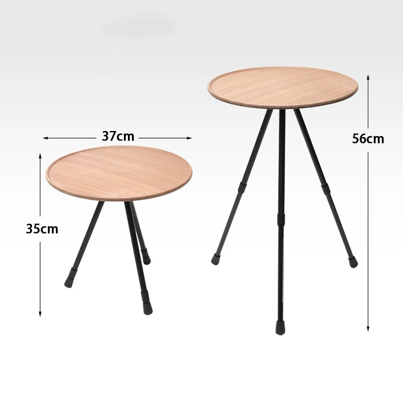 Table d'appoint ronde de Camping en aluminium, mobilier d'extérieur pliable et Portable, petite Table basse relevable