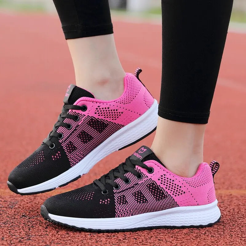 Zapatos planos informales para mujer, zapatillas transpirables de malla de aire, zapatos de mujer, zapatillas de deporte para mujer, Tenis femeninos de cesta