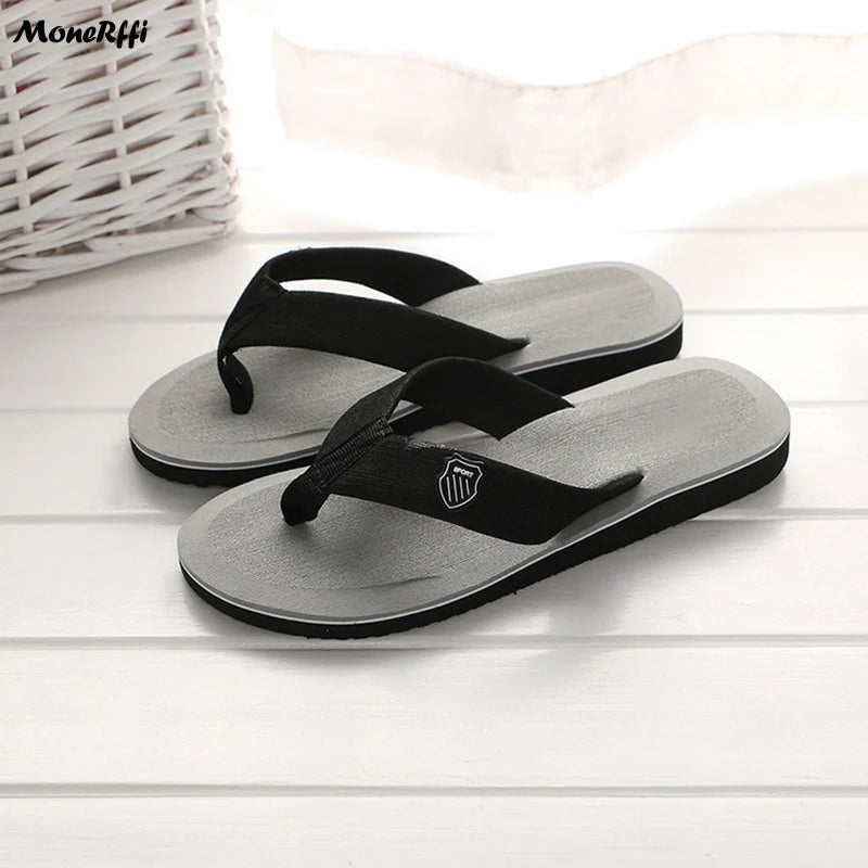 Casual Slippers For Men Flip Flops Beach Sandals Summer Non-Slip Flat Slides Men Slippers Indoor House Shoes Male Slipper Man