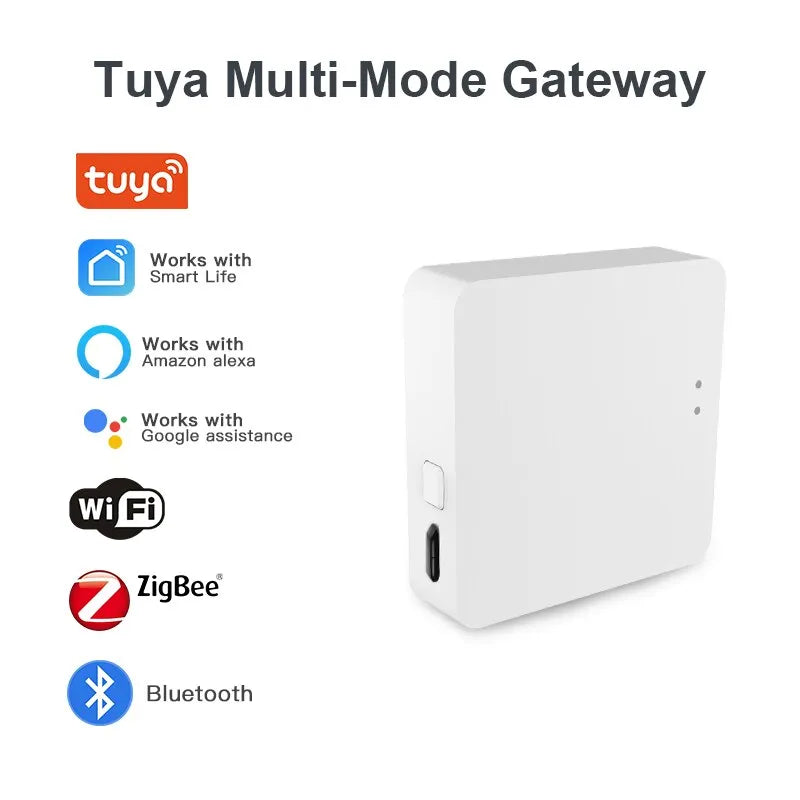 Tuya-Hub de enlace ZigBee multimodo, Bluetooth, inalámbrico, electrodomésticos inteligentes, control remoto, puente, compatible con Alexa y Google Home