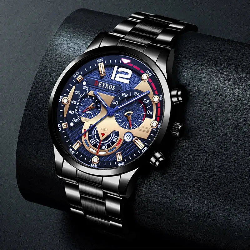 Mode hommes montres en acier inoxydable de luxe Quartz montre-bracelet calendrier horloge lumineuse hommes montre d'affaires décontractée Reloj Hombre