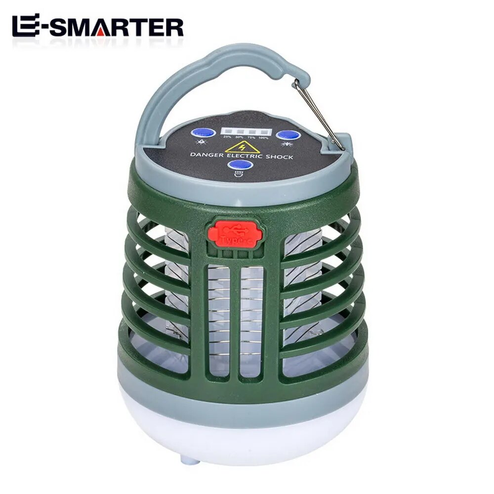 Purple Light Mosquito Killer Lamp Outdoor Rainproof Electric Shock Garden Insect Killer Lights Mosquito Lamp Traps Mosquitoes