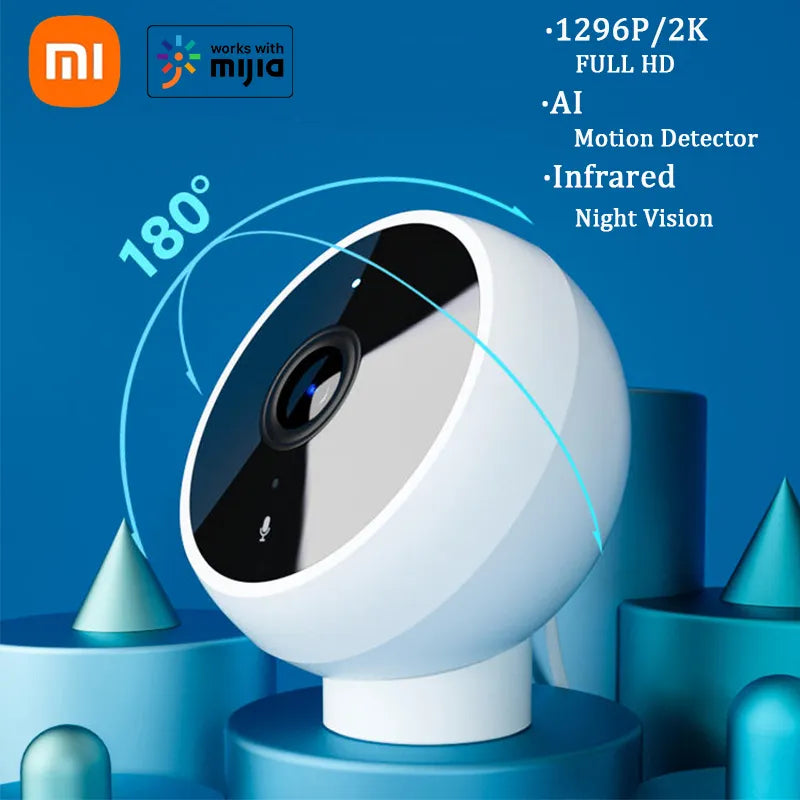 Xiaomi caméra IP intelligente 2K 1296P Full HD IR Vision nocturne moniteur de sécurité Super grand angle WIFI Surveillance MINI caméra Mijia APP