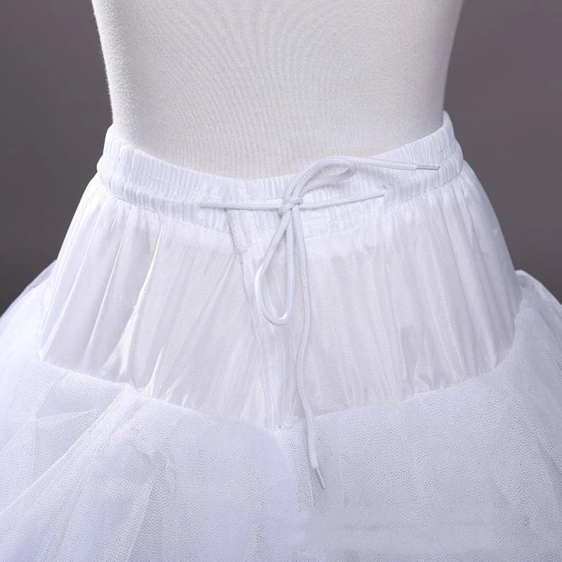 Jupon en Tulle blanc pour robe de mariée de Style ligne 4 couches sans cerceaux, accessoires de mariage, jupons longs sous-jupe