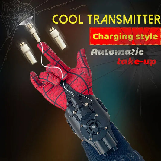 Lance-toiles Spiderman Lanceur de poignet Spider Man Version améliorée Ensemble de gadgets de cosplay Peter Parker Jouets pour enfants Cadeau pour enfants