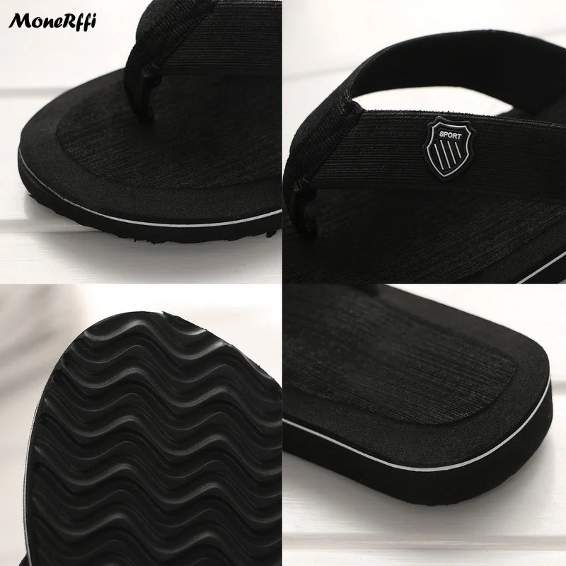 Pantoufles décontractées pour hommes tongs sandales de plage été antidérapant diapositives plates hommes pantoufles intérieur maison chaussures mâle pantoufle homme