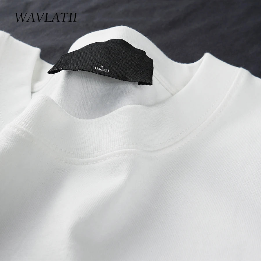 WAVLATII, camisetas de verano de gran tamaño para mujeres y hombres, camisetas informales marrones para mujer, ropa de calle coreana, camisetas básicas Unisex sólidas y geniales para jóvenes