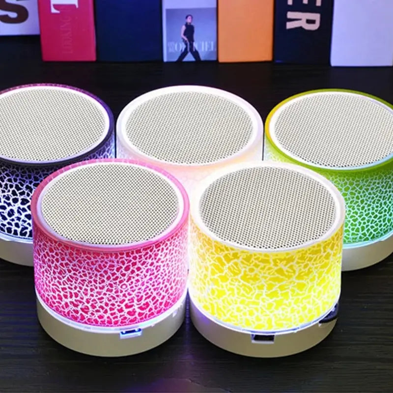 Mini altavoz inalámbrico con Bluetooth, columna de sonido de música MP3 portátil, tarjeta LED TF colorida, USB, Subwoofer para PC y teléfono