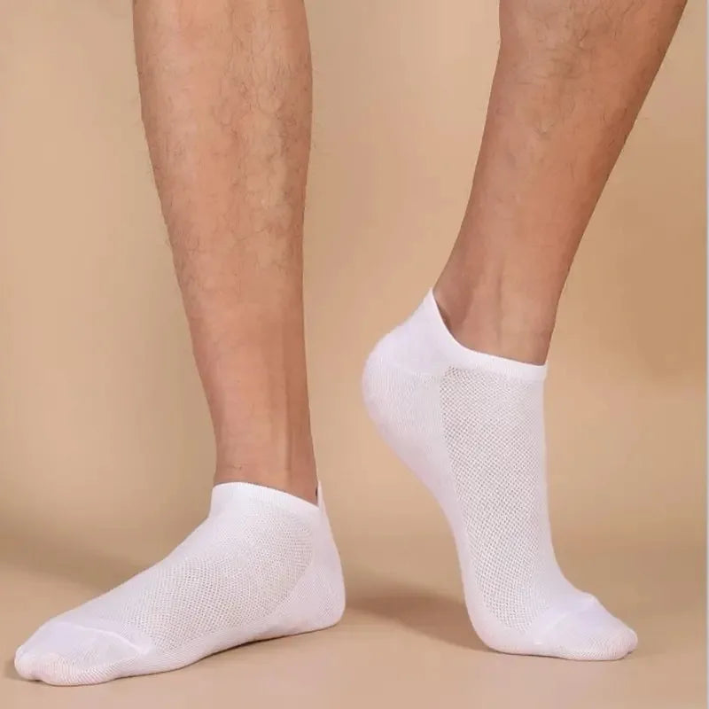 10 pares de calcetines náuticos invisibles de corte bajo de silicona antideslizantes de verano calcetines tobilleros invisibles Color sólido Casual transpirable