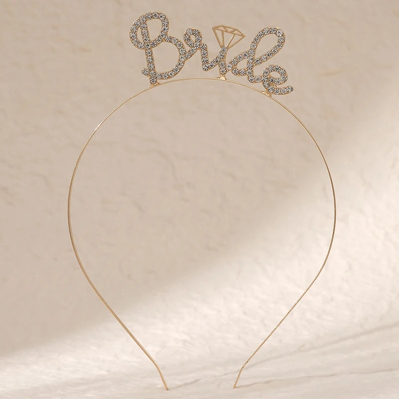 Diademas con letras del alfabeto para mujer, tocado de novia para mascarada de cumpleaños, accesorios para el cabello de aleación, joyería para el cabello, tocado, regalo