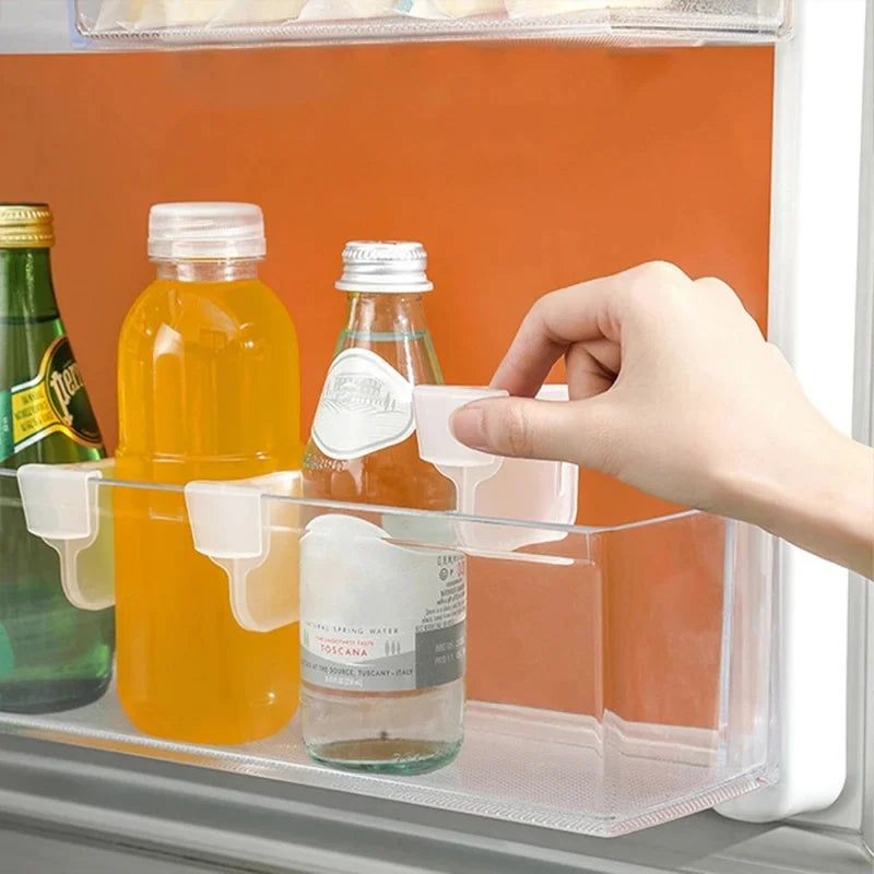 Tablero divisorio de almacenamiento para refrigerador, divisor de plástico retráctil, férula de almacenamiento, organizador de estante para latas y botellas de cocina, 2/4/6 Uds.