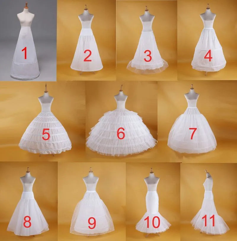 AYiCuthia blanc 6 cerceaux grand jupon glisse jupes en Tulle longue bouffante Crinoline sous-jupe pour robe de bal robe de mariée CQ7