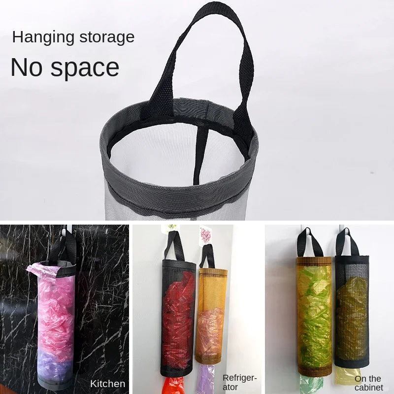 Sac poubelle de rangement, 1 à 5 pièces, organisateur de déchets de cuisine, support de sac en plastique, sac de rangement suspendu pour la collecte des déchets