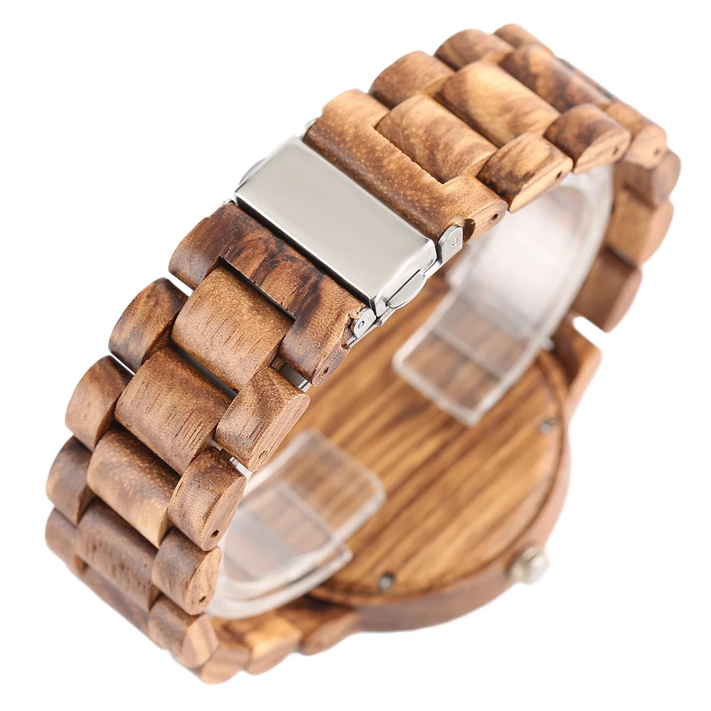 YISUYA Nature Wood Bamboo Watch Men Handmade Full Wooden Creative Women Watches New Fashion Quartz Digital Clock Christmas Gift