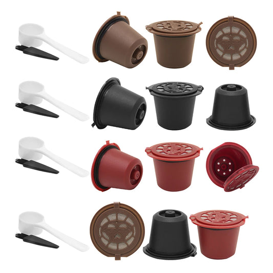 3pcs Refillable Reusable Coffee Capsule Filters for Nespresso Machine