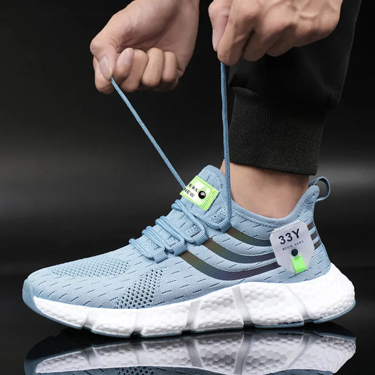 Baskets en maille respirante pour femmes et hommes, chaussures de course à plateforme, confortables, de sport de plein air, de marque, Tenis Masculino, nouvelle collection 2023