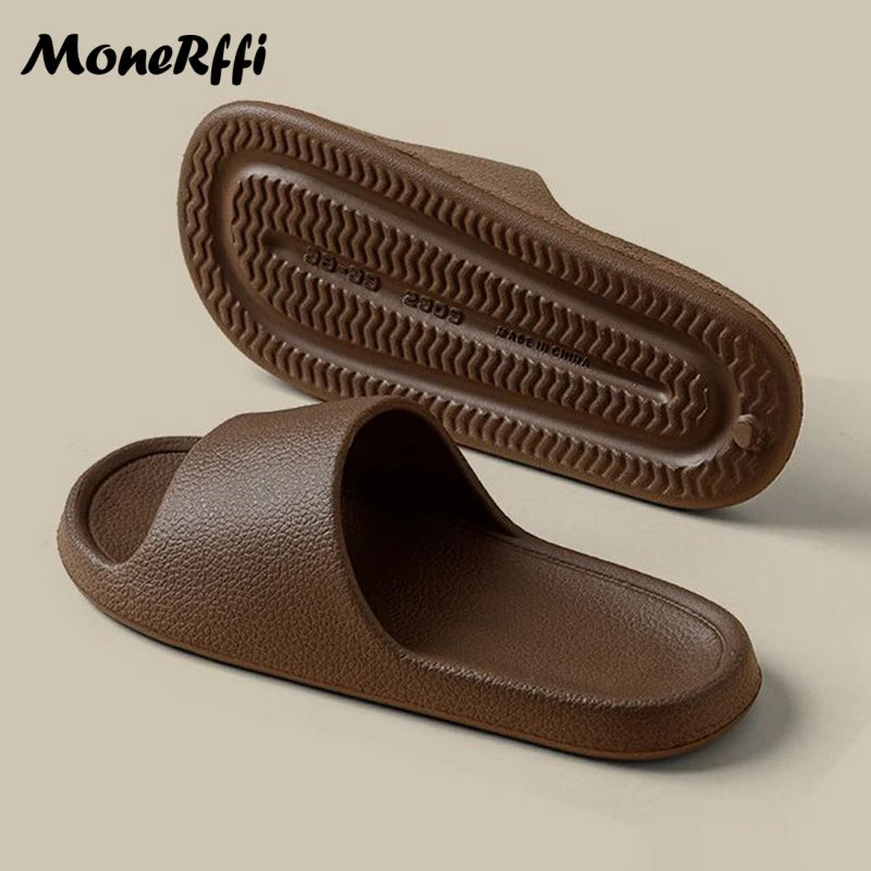 Zapatillas de verano para hombres y mujeres, zapatillas de fondo blando Eva, chanclas de interior para casa, Sandalias planas, zapatos de playa al aire libre, chanclas para hombre