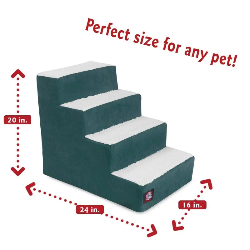 Villa Pet Stairs 4 Steps Marine Machine Washable Removable Cover 24" x 16" x 20"