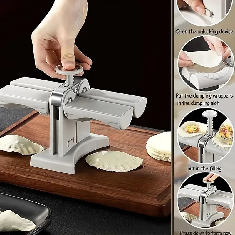 Double Head Automatic Dumpling Maker Dumpling Press Machine Mold Maker Tools Household Wrapper Baking Pastry Kitchen Gadgets