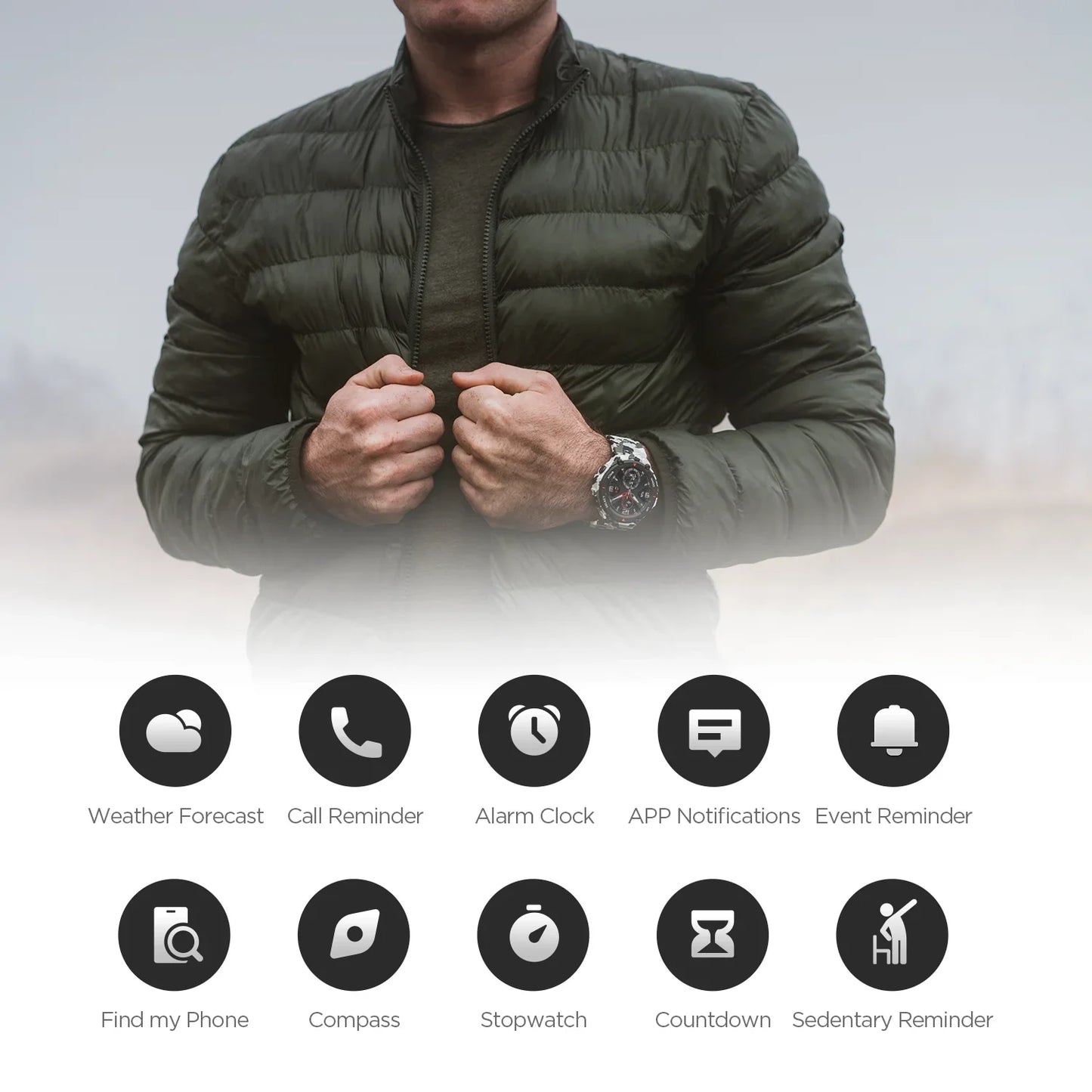 Reloj inteligente Amazfit T rex T-rex reacondicionado, reloj inteligente con GPS para exteriores para hombres, resistente al agua, batería de 20 días de duración para iOS y Android