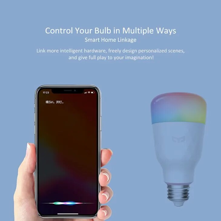 Yeelight-bombilla LED inteligente E27 1S/1SE, colorida, 800 lúmenes, lámpara inteligente de limón para aplicación Mijia, funciona con Apple Homekit