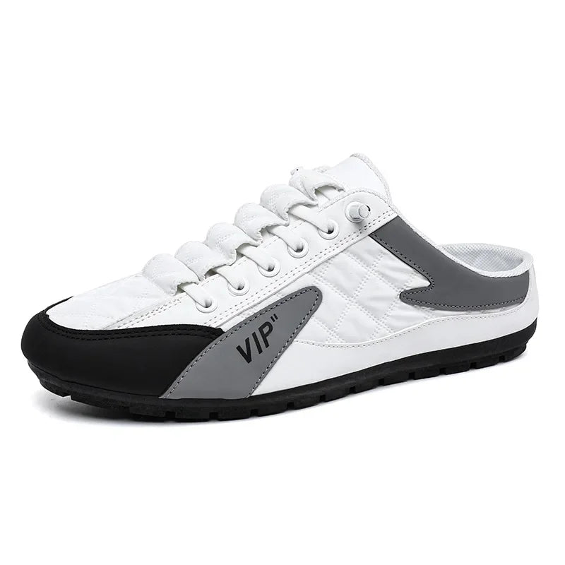 Zapatillas de media moda, zapatos planos casuales para hombre, zapatillas clásicas de verano, zapatillas planas para hombre, zapatillas de deporte concisas para hombre, zapatillas sin cordones para hombre