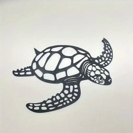 CIFBUY Metal Sea Turtle Ornament Beach Theme Decor Wall Art Decorations Wall Hanging for Kitchen Bathroom Living Room Decor