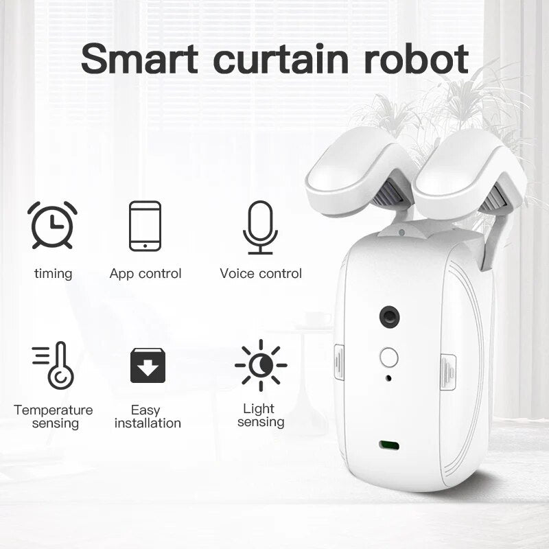 Tuya Wifi BT Smart Curtains Robot Wireless Automatic Curtain Opener Voice Remote Control Curtain Motor for Alexa Google Home