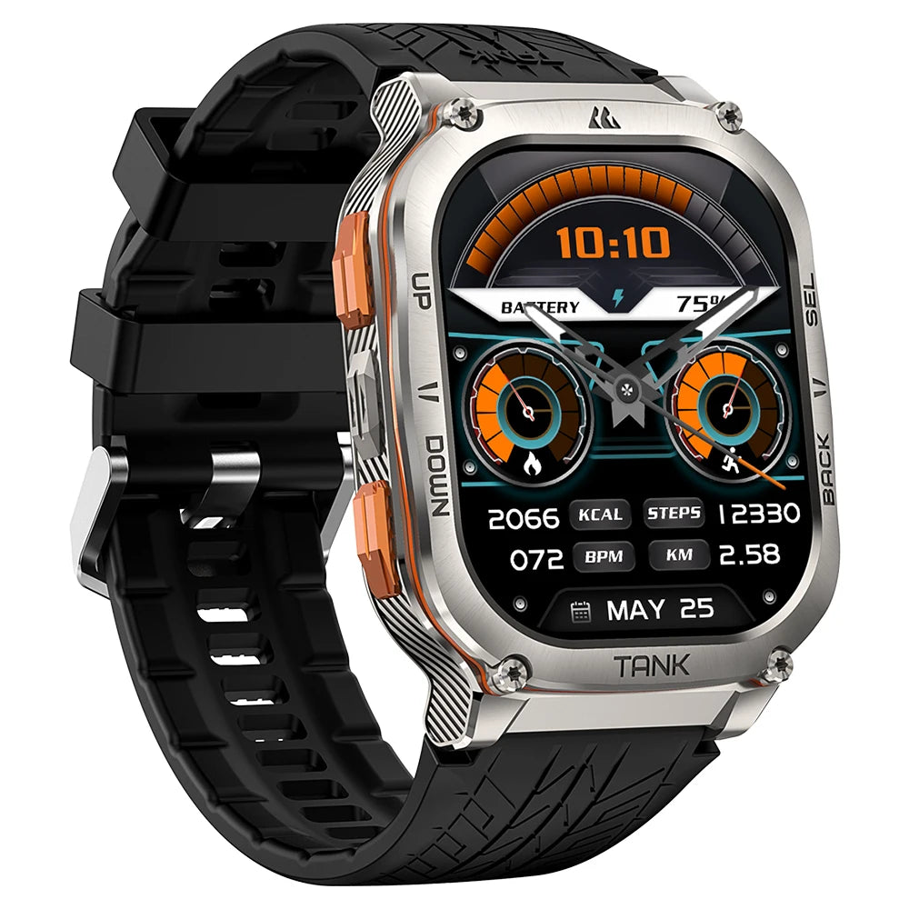 KOSPET – montre connectée TANK M3 Ultra GPS pour hommes et femmes, AOD 2024 mAh, numérique militaire AMOLED, robuste, Bluetooth, 480