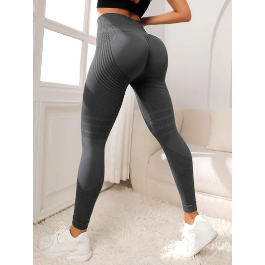 Mallas sin costuras para gimnasio para mujer, pantalones deportivos para Yoga, mallas elásticas de cintura alta, mallas deportivas, ropa deportiva