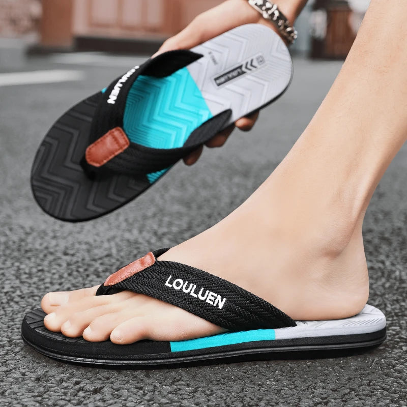 Chanclas de marca de alta calidad para hombre, chanclas de playa de verano para hombre, chanclas casuales transpirables de moda para hombre, zapatillas de playa de verano para exteriores