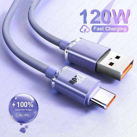 120W 6A câble de Charge rapide USB Type C câble de Charge rapide pour Samsung S23 Realme Xiaomi 13 Huawei téléphone câble de Charge rapide câbles de données