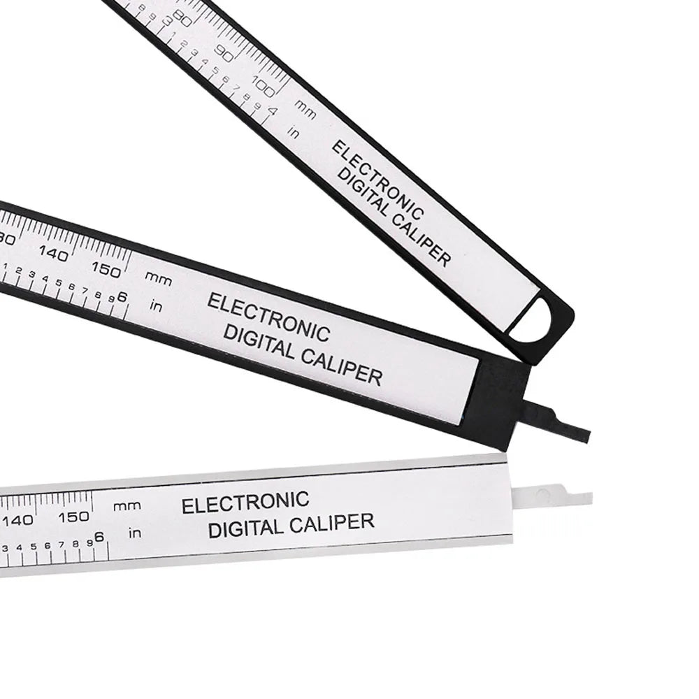 Calibrador Digital electrónico de 150mm y 100mm, calibrador Vernier con Dial de fibra de carbono, herramienta de medición micrométrica, regla Digital