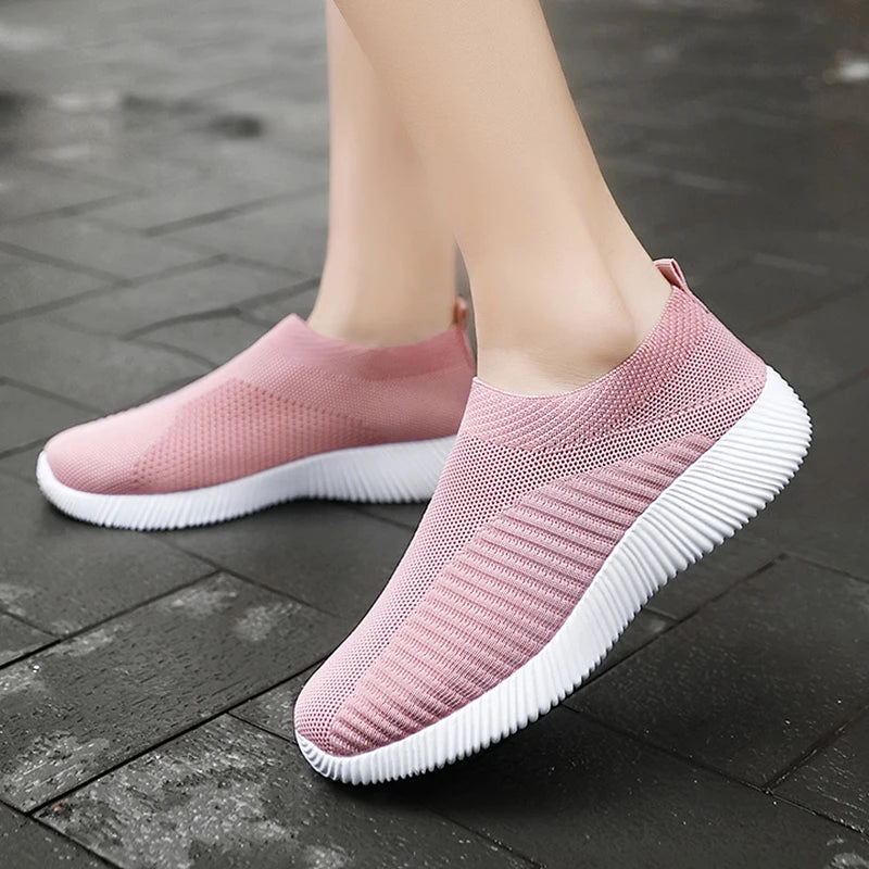 Femmes chaussures vulcanisées haute qualité femmes baskets sans lacet chaussures plates femmes mocassins grande taille 42 marche plat