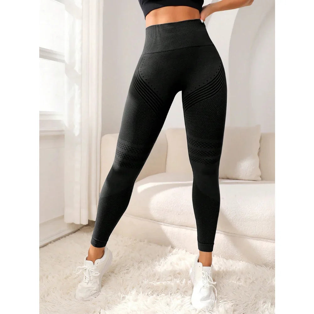 Leggings de sport sans couture pour femmes, pantalon de Yoga, extensible, taille haute, Fitness, vêtements de sport