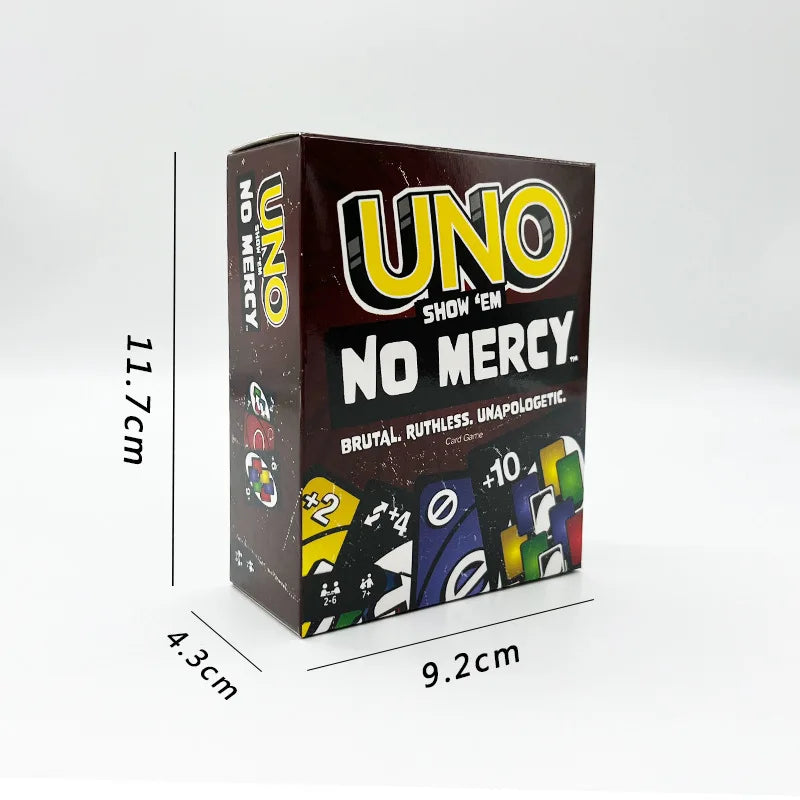 UNO NO MERCY Jeu de cartes assorti Minecraft Dragon Ball Z Multijoueur Fête de famille Jeu de société Funny Friends Entertainment Poker