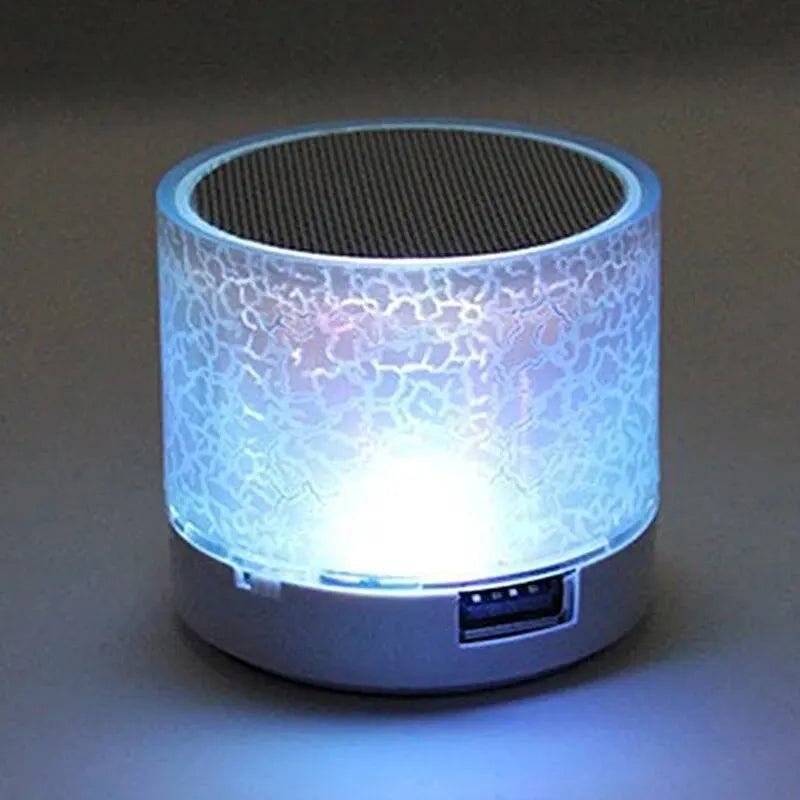 Mini altavoz inalámbrico con Bluetooth, columna de sonido de música MP3 portátil, tarjeta LED TF colorida, USB, Subwoofer para PC y teléfono