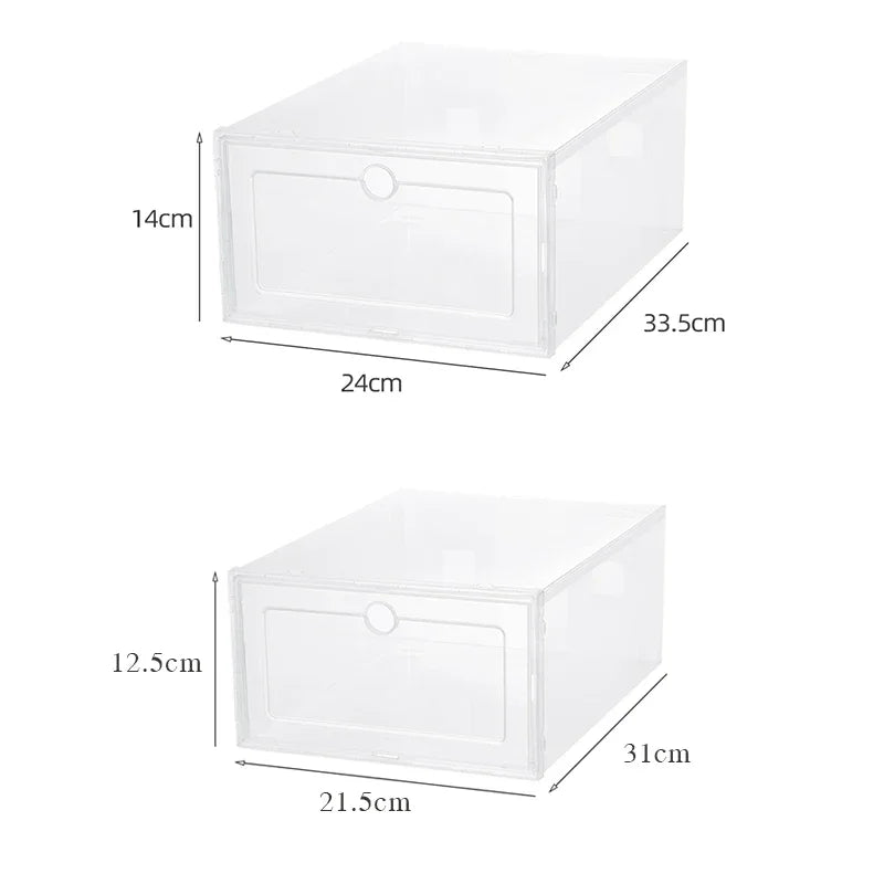 Boîte de rangement 1P/2P, organisateur pliable, boîtes de rangement en plastique anti-poussière