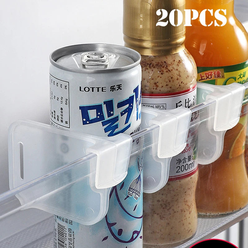 Tablero divisorio de almacenamiento para refrigerador, divisor de plástico retráctil, férula de almacenamiento, organizador de estante para latas y botellas de cocina, 10/20 piezas